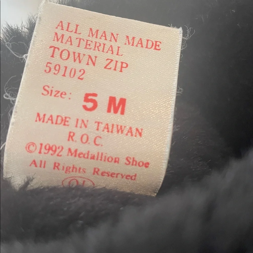 Cold Remedy Black Faux Fur Water-Resistant Mid-Calf Winter Boots Size 5M